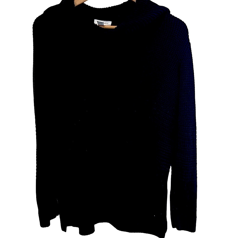 Calvin Klein Sweater Cowl Neckline Black L